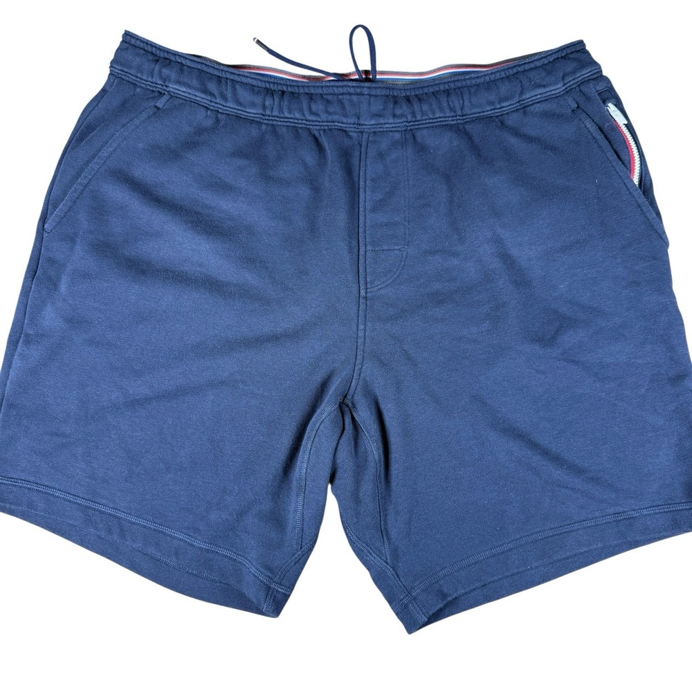 Fourlaps Athletic Shorts Mens‎ XL Navy Blue Cotton Blend 7 Inch Inseam
